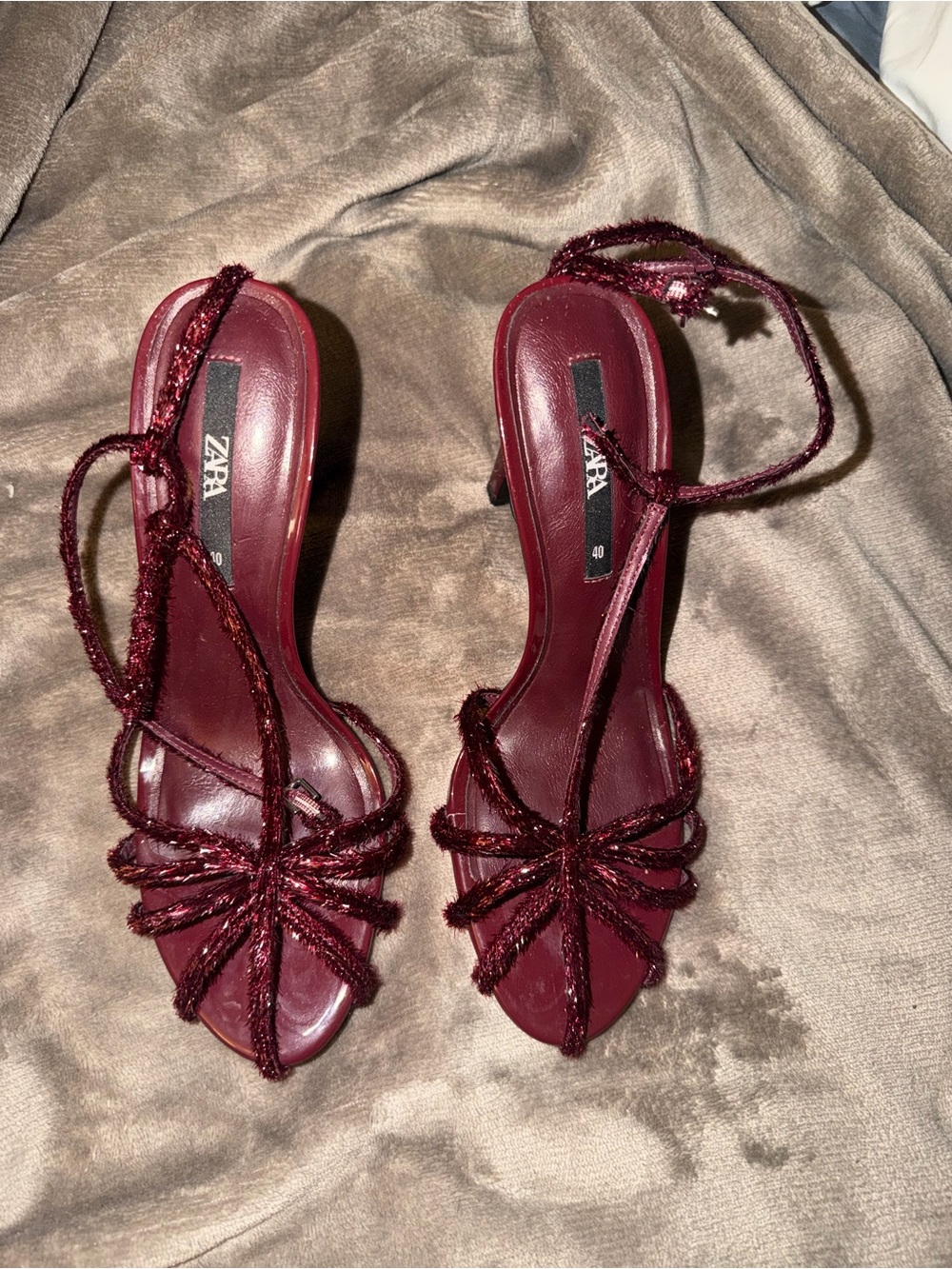 ZARA Wine Burgundy heels
